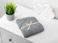 sensillo-43495 pătură din bambus cu glugă (90 x 85 cm) grafit