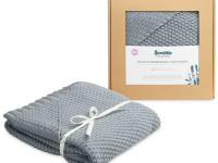 sensillo-43495 pătură din bambus cu glugă (90 x 85 cm) grafit