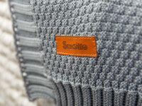 sensillo-43495 pătură din bambus cu glugă (90 x 85 cm) grafit