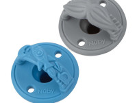 nuby nv02007s suzete din silicon "3-d sili" 2 buc. (0 m+) în sort.