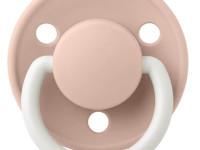 bibs suzeta rotunda din silicon de lux night (0-36 luni) blush