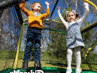 chipolino trampg0242g loc de joacă cu tobogan și trambulină (200 cm)