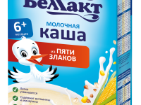 Беллакт terci din 5 cereale cu lapte (6 luni+) 250 gr.