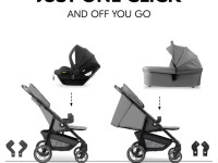 hauck cărucior 3 in 1 shop n care trio set grey