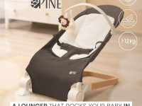 caretero-80611 Детское кресло шезлонг "pine" (до 12 кг.) серый