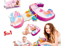 chipolino pwb025022pi pernă multifuncțională 5 în 1 pentru bebeluși (roz)
