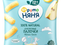 ФрутоНяня bețișoare de porumb cu măr și banană 20 g. (12 luni+)