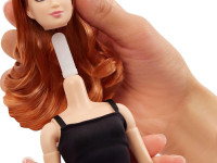 barbie jbh74 Кукла "barbie basics model 04" с рыжими волосами в черном длинном платье