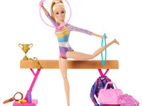 barbie hrg52 set de joc "antrenament de gimnastică"