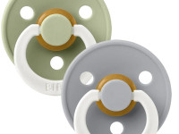 bibs suzeta rotunda din latex color glow sage & cloud (18-36 luni) 2 buc.
