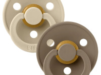 bibs suzeta rotunda din late color l vanila & dark oak (18-36 luni) 2 buc.