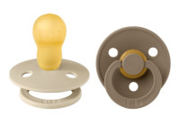 bibs suzeta rotunda din late color l vanila & dark oak (18-36 luni) 2 buc.