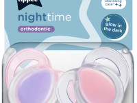 tommee tippee tt0493 Пустышка симметричная "night time" розовый (18-36 м.) 2 шт. 