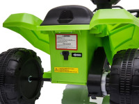 babymix 55718 atv electric quad verde