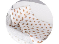 chipolino koscloset0253be lenjerie de pat pentru leagăn (4 buc.) ursuleți