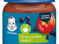 gerber piure de mere și afine (4 luni +) 125 gr.