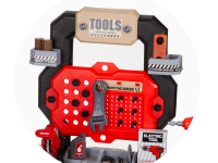 chipolino dipk002433tt set de joacă 2 &icirc;n 1 "masă de scule &icirc;ntr-o valiză" (78 pсs)