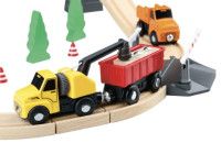 tooky toy th682 Деревянный набор “ Железная дорога - Строительная площадка”