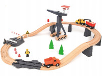 tooky toy th682 Деревянный набор “ Железная дорога - Строительная площадка”