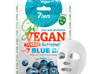 7days go vegan masca de țesut pentru față sunday blue day, 25 g