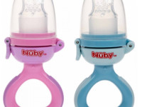 nuby nv05008 Ниблер силиконовый (розовый/голубой)