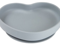 canpol 80/309 Силиконовая тарелка на присоске "Сердце" (голубой)