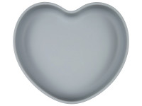 canpol 80/309 farfurie din silicon cu ventuză "heart" (albastru)