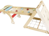 chipolino wtchce02403 Деревянный игровой центр 6 в 1(горка, качели и скалодром)