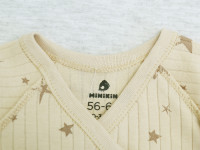 minikin 242130362-68 Набор из 3 ед. растущий "simple" (р.62-68) бежевый звёзды