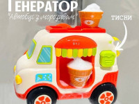 419704 Автобус - генератор пенного мороженого he8065 красный