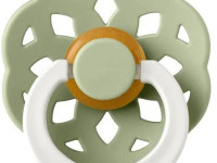 bibs suzeta rotunda din latex "boheme" glow (0-6 luni) sage