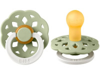 bibs suzeta rotunda din latex "boheme" glow (0-6 luni) sage