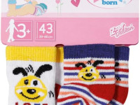 zapf creation 831755 set de ciorapi baby born (2 perechi) în sort.
