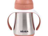 beaba cana inox cu pai "terracotta" 250 ml. (8 m.+) b913587