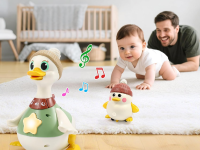 hola toys he998701 set de joacă "mama-rață și rățușca"