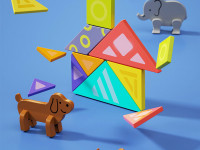 hola toys e7982 Игра-головоломка "tangram" с магнитными животными