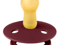 bibs suzeta rotunda din latex color s pink plum & elderberry (0-6 luni) 2 buc.