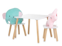 chipolino Столик и 2 стульчика mdf diwh02410323 (сосна\белый)