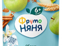 ФрутоНяня Пюре яблоко с печеньем "Шарлотка" 90 гр. (6 м+)