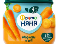 ФрутоНяня Пюре из моркови 80 гр. (4 м+)
