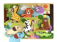 tooky toy th633 puzzle din lemn „animale”