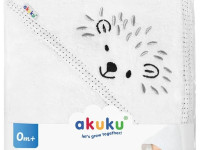 akuku-680 Полотенце "Ёж" a0661 (100 х 100 см.) белый