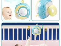 bibiin toys 648a-55 carusel muzical cu proiector și telecomandă (albastru)