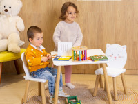 chipolino diwh02450323 masă și două scaune din mdf "hipopotamul și leul"