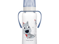 canpol 11/845 sticluta cu mâner "happy animals" 250ml.(12+)