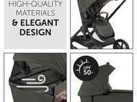 hauck cărucior 2 în 1 walk n care air set dark olive