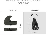 hauck cărucior 2 în 1 walk n care air set dark olive