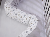 veres 302.01.6 perna pentru alaptare "comfort long" (170х52 cm.) stele alb-gri