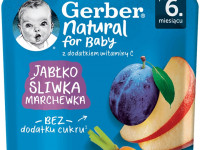 gerber Пюре "Яблоко-слива-морковь" (6 м+) 80 гр.