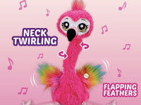 zuru pets alive 9522 jucarie de plus interactiva “frankie flamingo dansator”